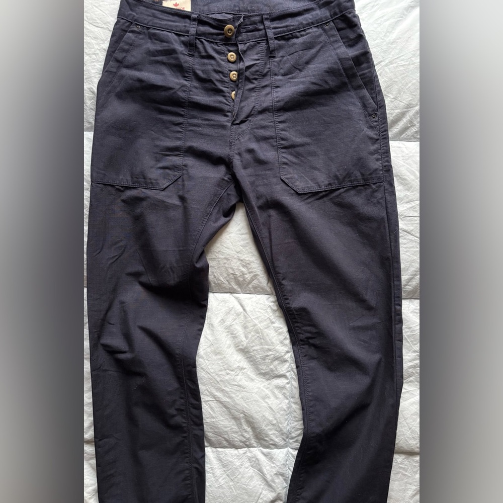 Shockoe Atelier Navy Fatigue Ripstop Pants sz: 31